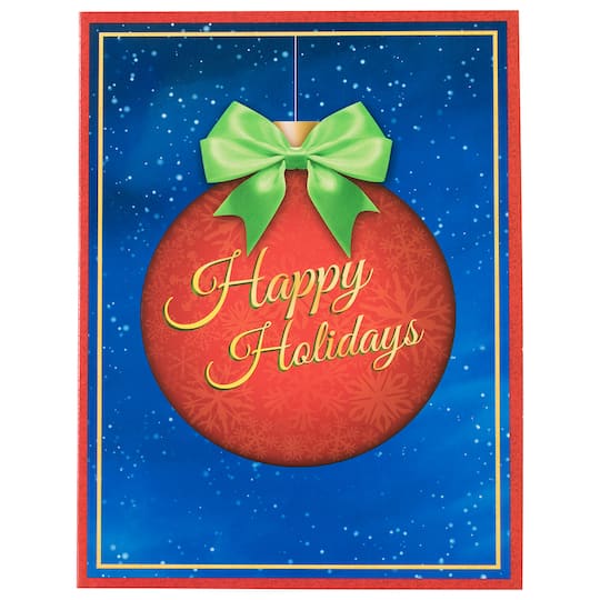 JAM Paper 7.25&#x22; x 9.5&#x22; Happy Holidays Light Up Christmas Card